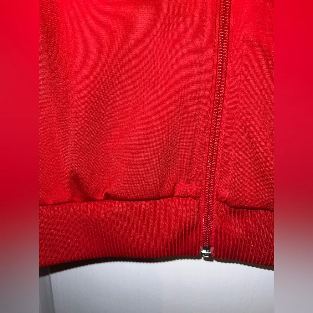 Adidas Originals Trefoil Red 3-Stripe Track Jacket Youth Size M
